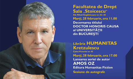 Scriitorul Amos Oz va fi prezent in Romania pe 27 si 28 februarie