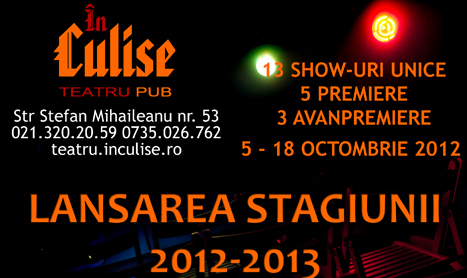 Teatrul “In Culise” lanseaza stagiunea 2012-2013
