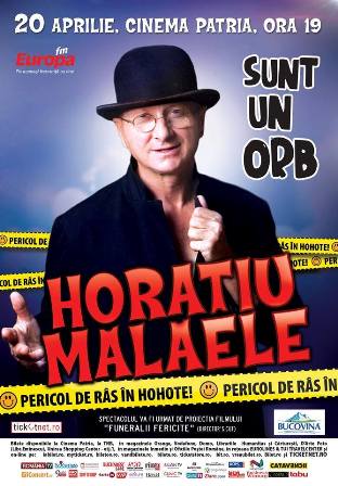 „Sunt un orb“, spectacolul cel mai iubit de public cu Horatiu Malaele revine pe 20 aprilie la Cinema Patria!